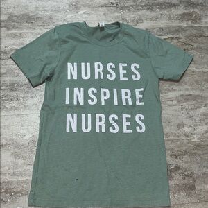 Bella Canvas Nurses Inspire Nurses  Green t-shirt small